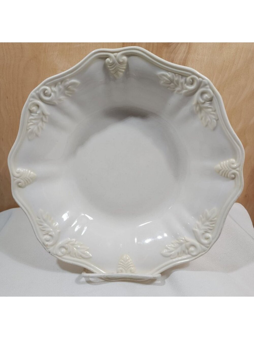 Lenox Butlers Pantry Serving Bowl 10" Baroque embossed vtg Italy dishwasher safe